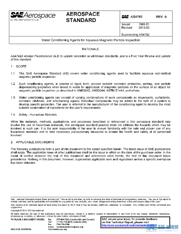 SAE AS4792A PDF SAE AS4792A PDF