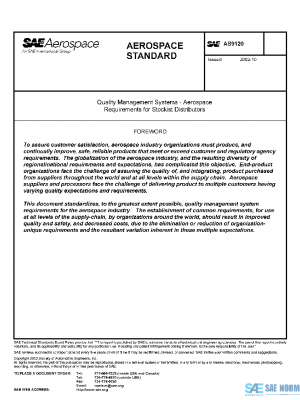 SAE AS9120 PDF