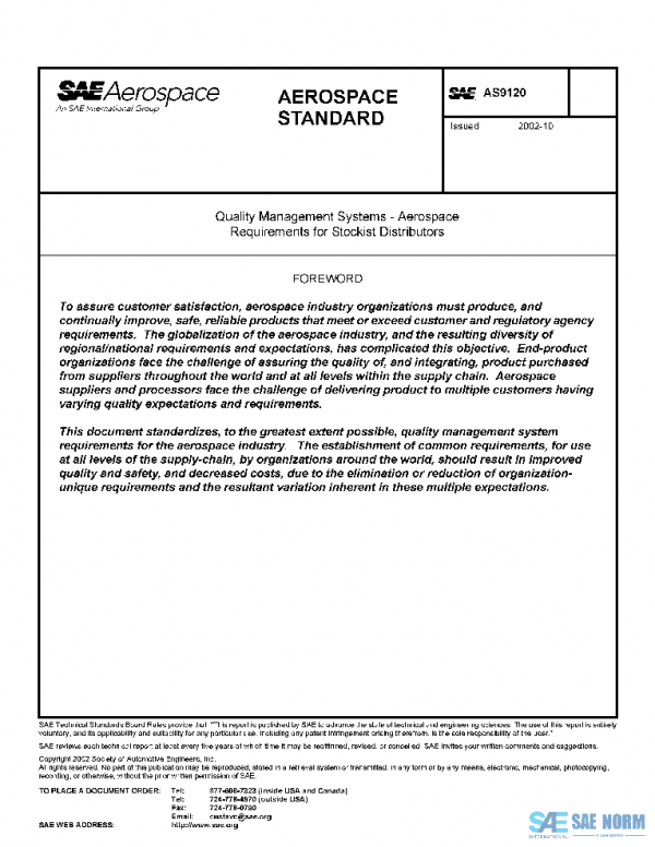 SAE AS9120 PDF