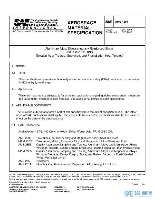 SAE AMS4304 PDF
