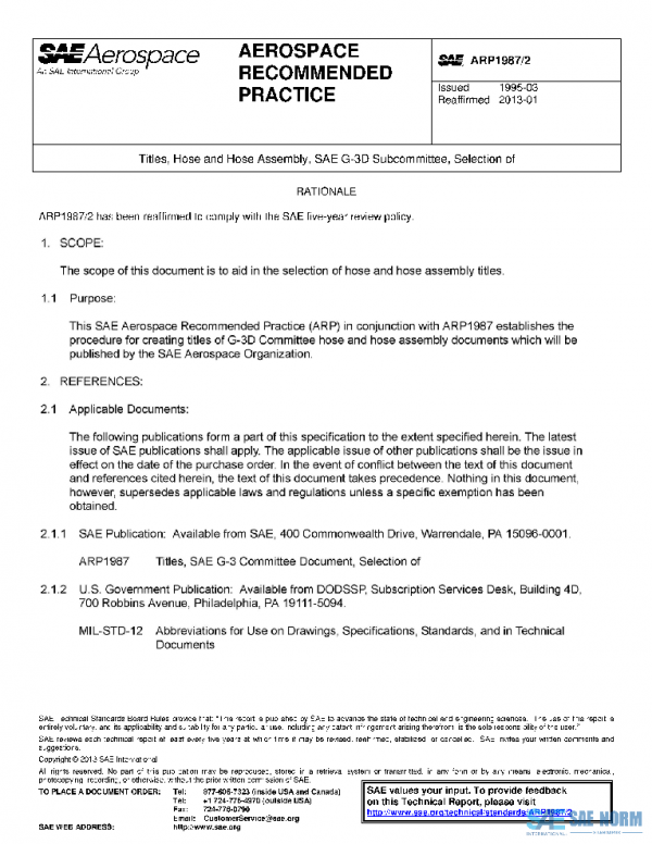 SAE ARP1987/2 PDF SAE ARP1987/2 PDF