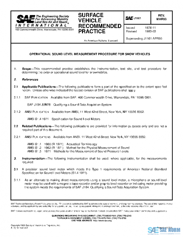 SAE J1161_198303 PDF SAE J1161_198303 PDF