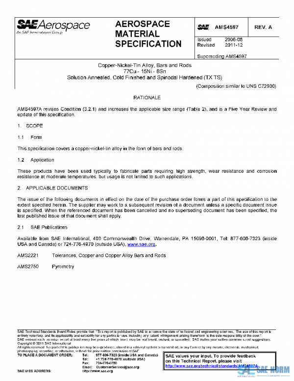 SAE AMS4597A PDF SAE AMS4597A PDF
