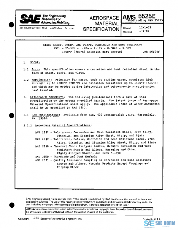 SAE AMS5525E PDF SAE AMS5525E PDF