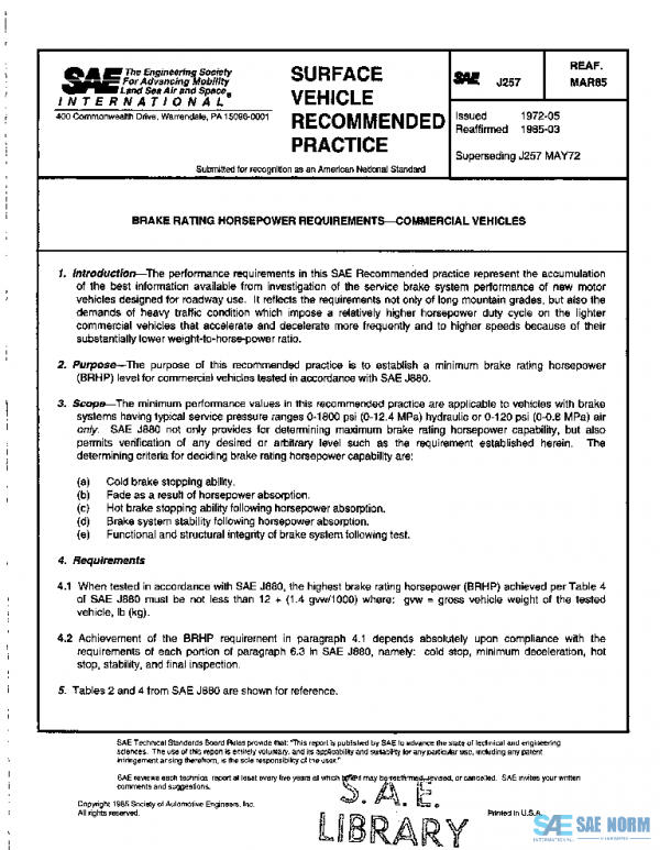 SAE J257_198503 PDF