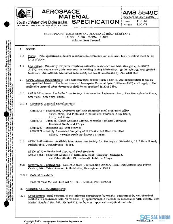 SAE AMS5549C PDF SAE AMS5549C PDF