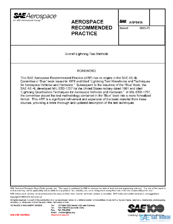 SAE ARP5416 PDF SAE ARP5416 PDF