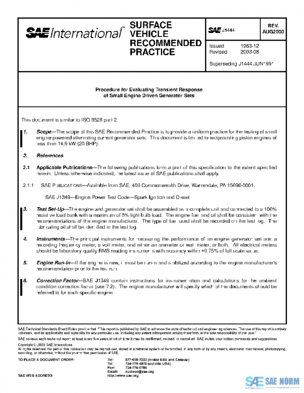 SAE J1444_200308 PDF SAE J1444_200308 PDF