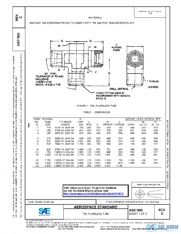 SAE AS21905C PDF SAE AS21905C PDF