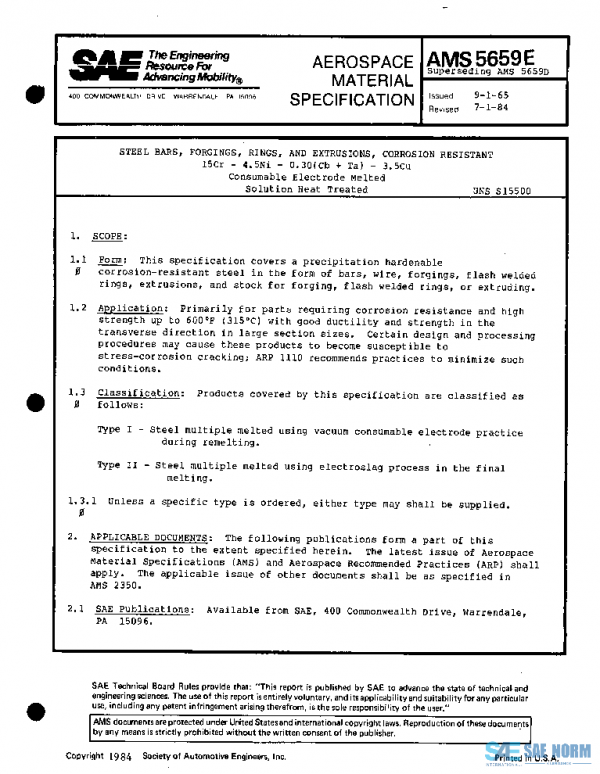 SAE AMS5659E PDF
