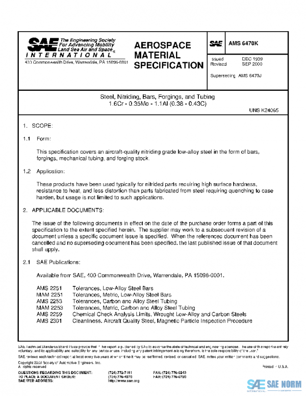 SAE AMS6470K PDF