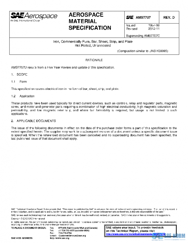 SAE AMS7707D PDF SAE AMS7707D PDF