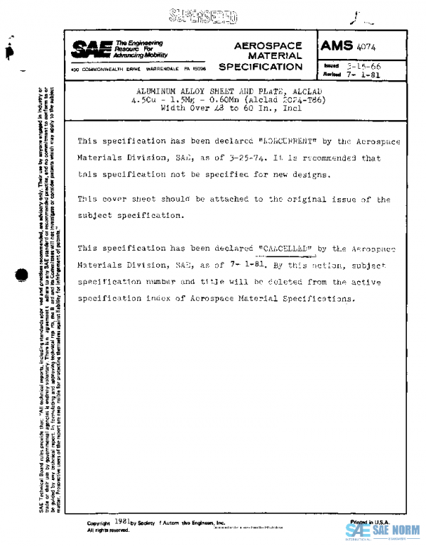 SAE AMS4074 PDF SAE AMS4074 PDF