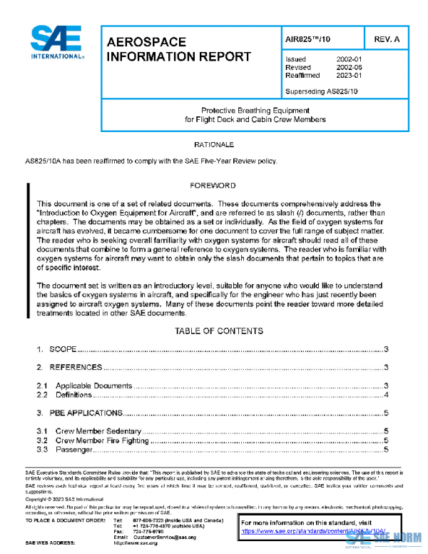 SAE AIR825/10A PDF SAE AIR825/10A PDF