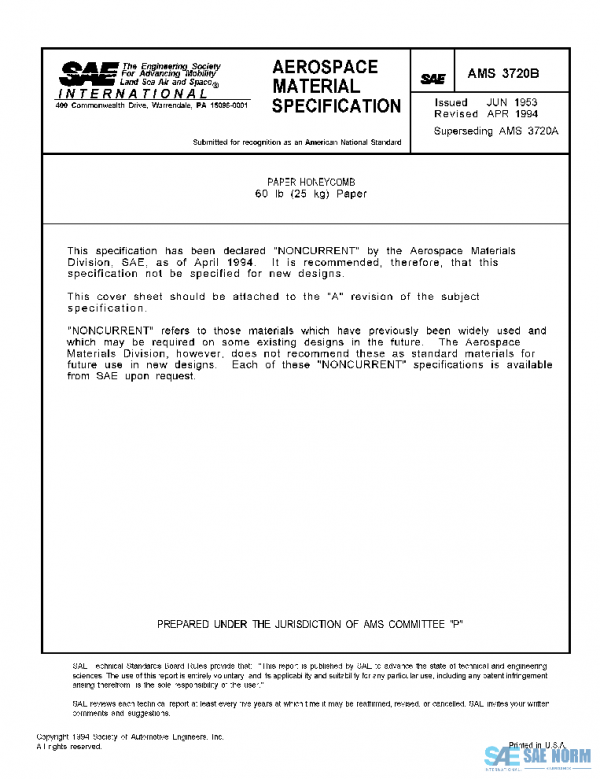 SAE AMS3720B PDF SAE AMS3720B PDF