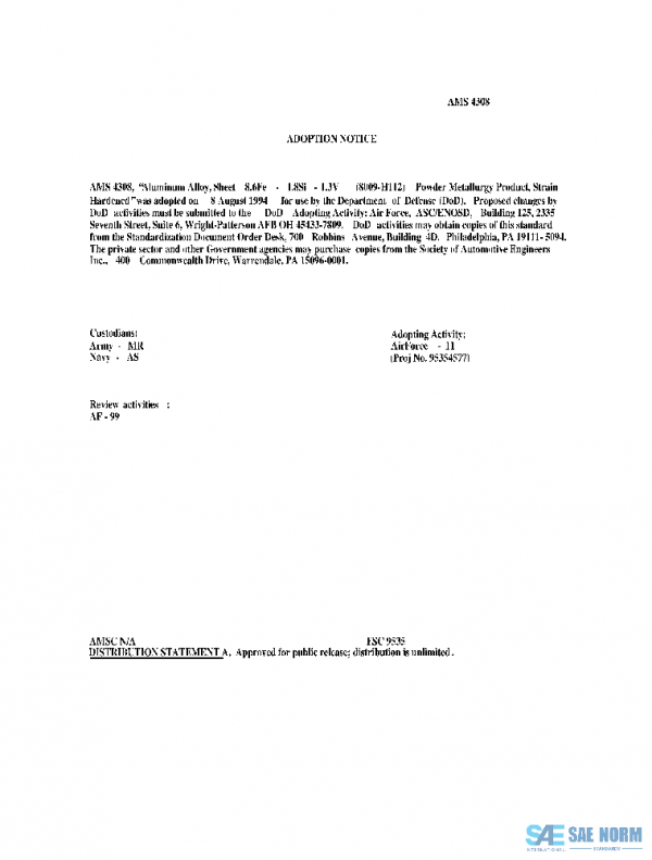 SAE AMS4308 PDF