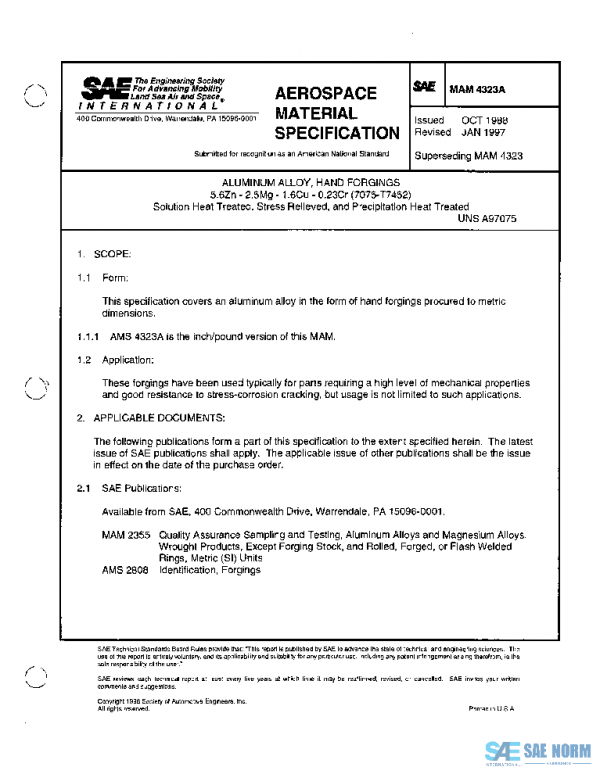 SAE MAM4323A PDF