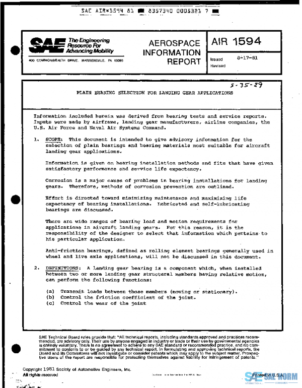SAE AIR1594 PDF SAE AIR1594 PDF