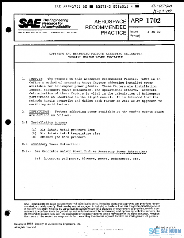 SAE ARP1702 PDF