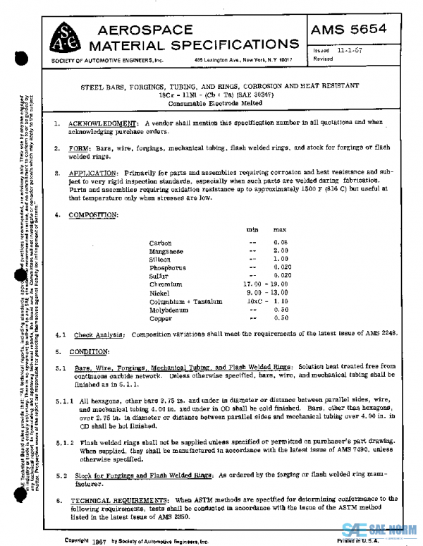 SAE AMS5654 PDF
