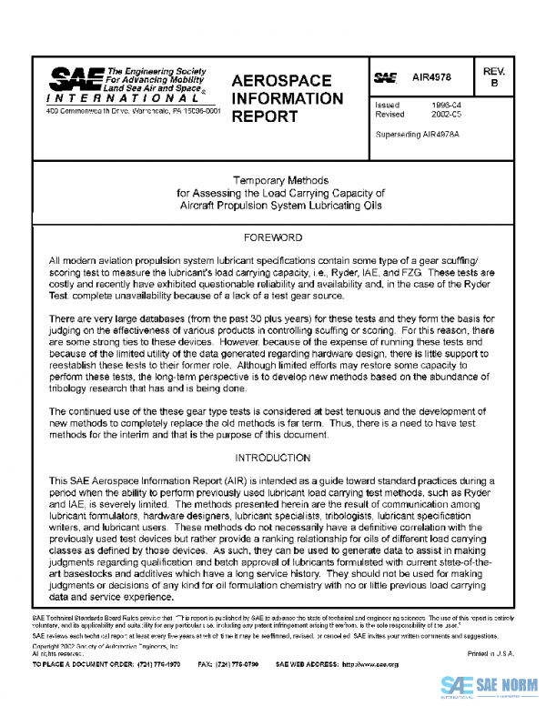 SAE AIR4978B PDF