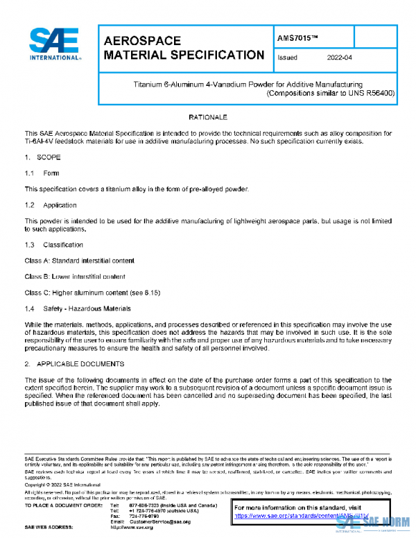 SAE AMS7015 PDF SAE AMS7015 PDF