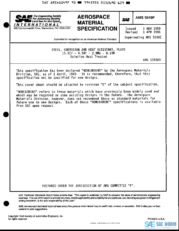 SAE AMS5549F PDF