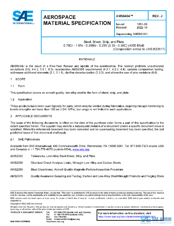 SAE AMS6434J PDF SAE AMS6434J PDF