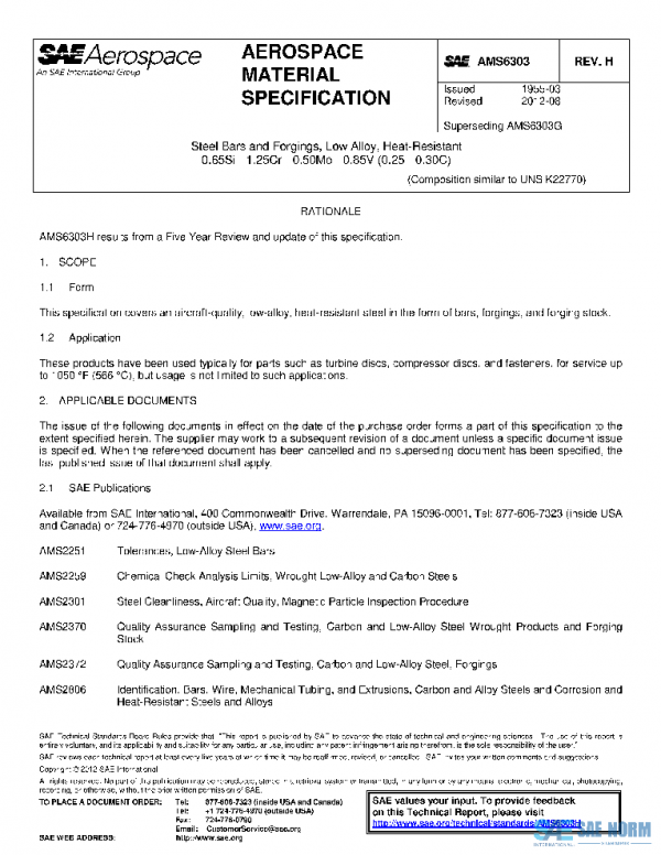 SAE AMS6303H PDF