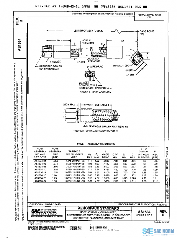 SAE AS1634B PDF SAE AS1634B PDF