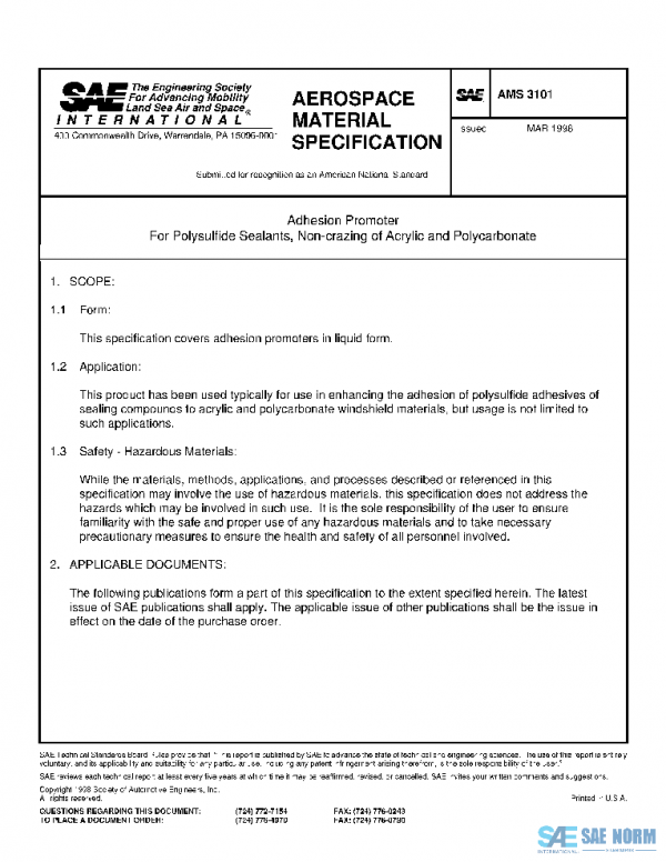 SAE AMS3101 PDF