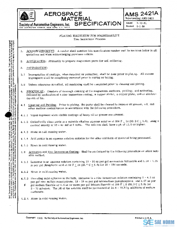 SAE AMS2421A PDF SAE AMS2421A PDF