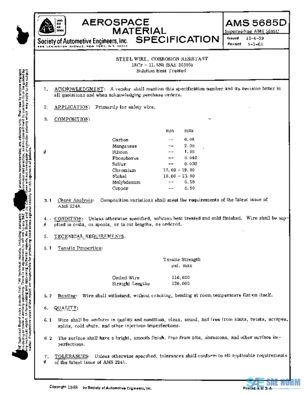 SAE AMS5685D PDF