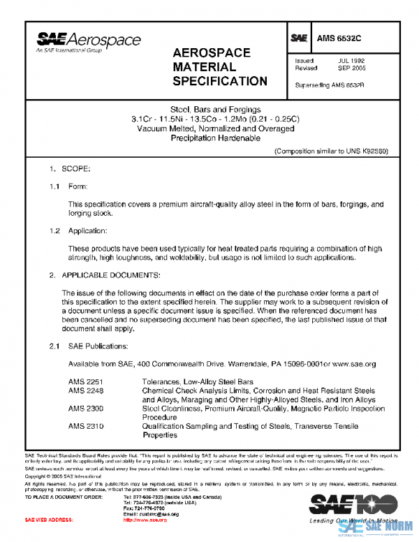 SAE AMS6532C PDF SAE AMS6532C PDF