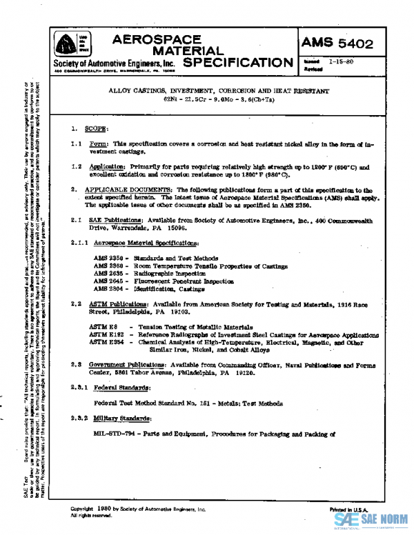 SAE AMS5402 PDF