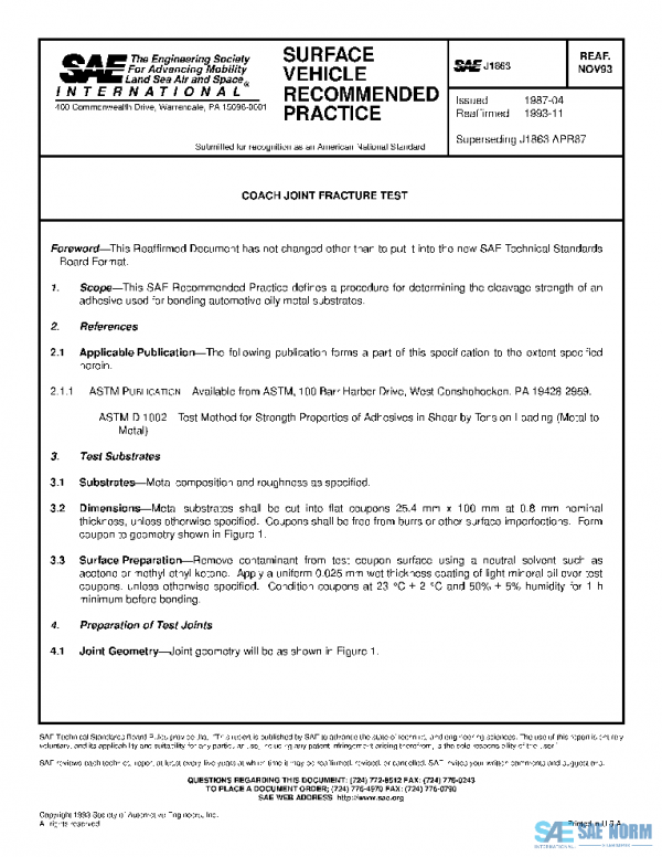 SAE J1863_199311 PDF SAE J1863_199311 PDF