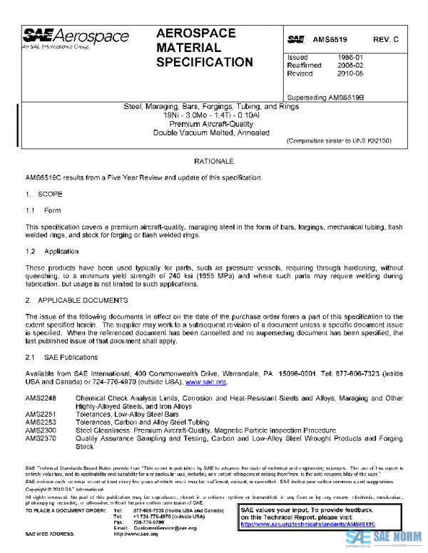 SAE AMS6519C PDF