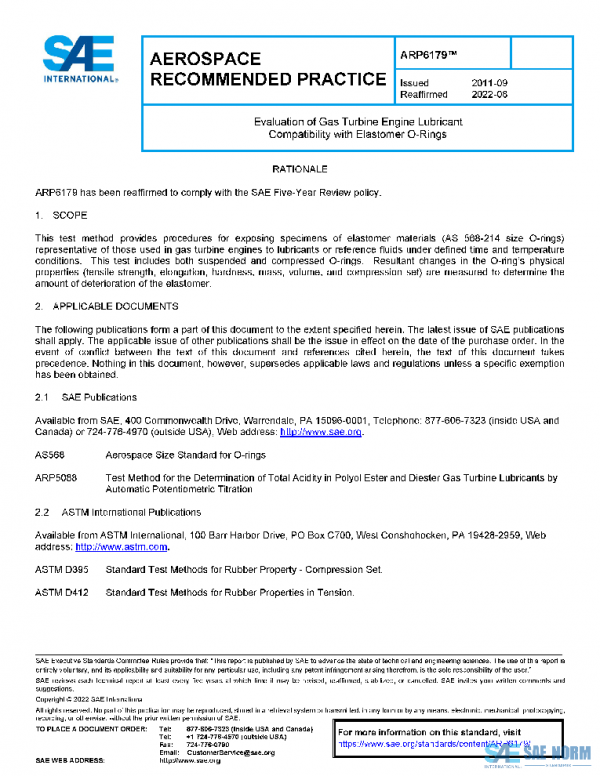 SAE ARP6179 PDF