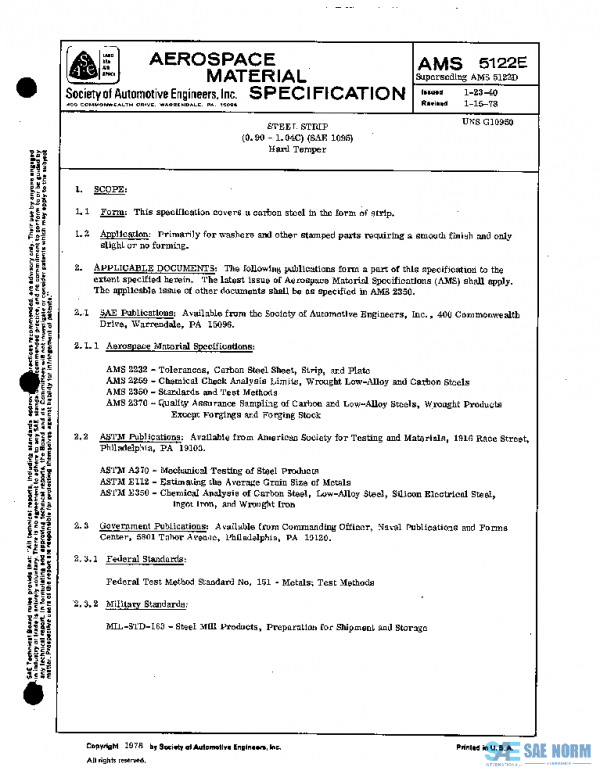 SAE AMS5122E PDF SAE AMS5122E PDF