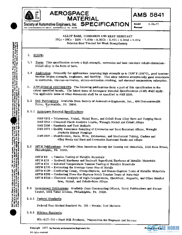 SAE AMS5841 PDF