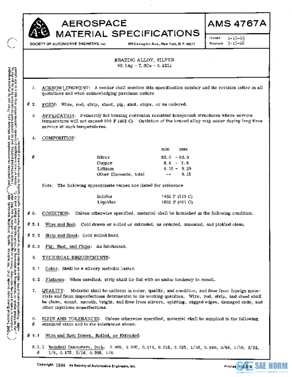 SAE AMS4767A PDF