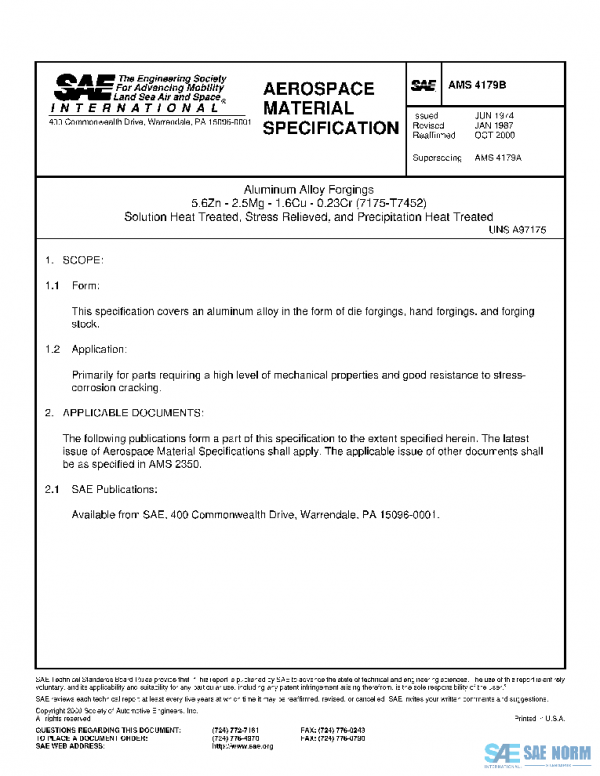 SAE AMS4179B PDF