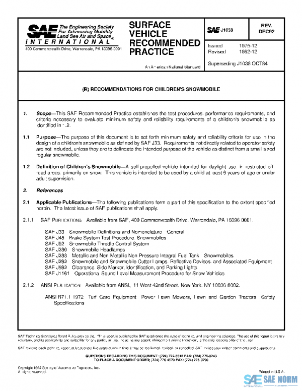 SAE J1038_199212 PDF