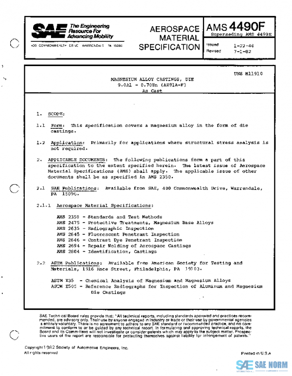 SAE AMS4490F PDF