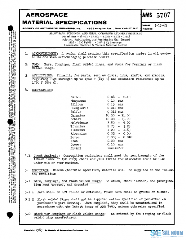 SAE AMS5707 PDF SAE AMS5707 PDF