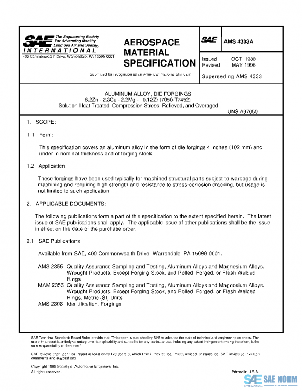 SAE AMS4333A PDF