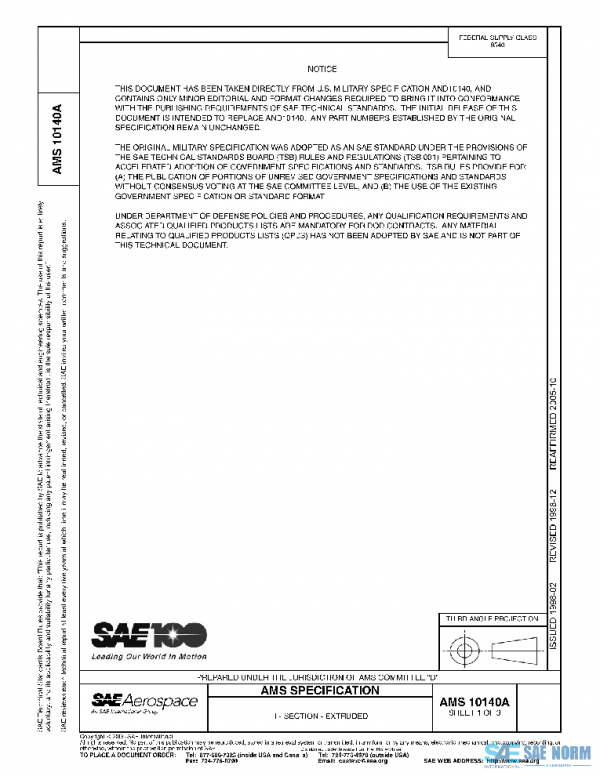 SAE AMS10140 PDF SAE AMS10140 PDF
