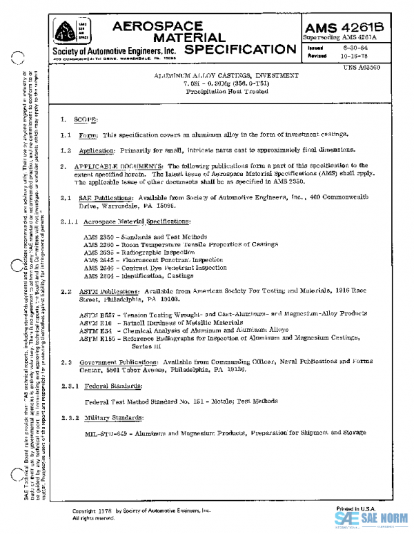 SAE AMS4261B PDF