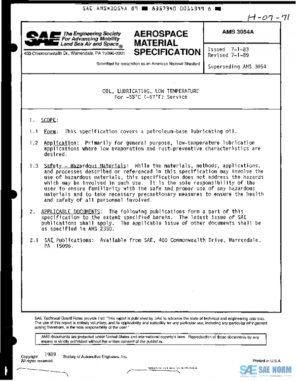 SAE AMS3054A PDF