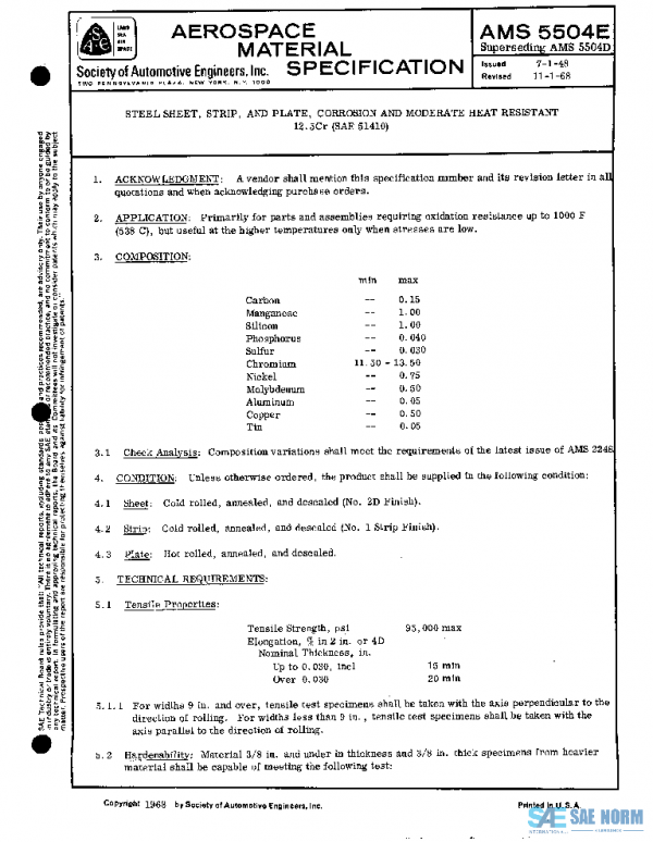 SAE AMS5504E PDF